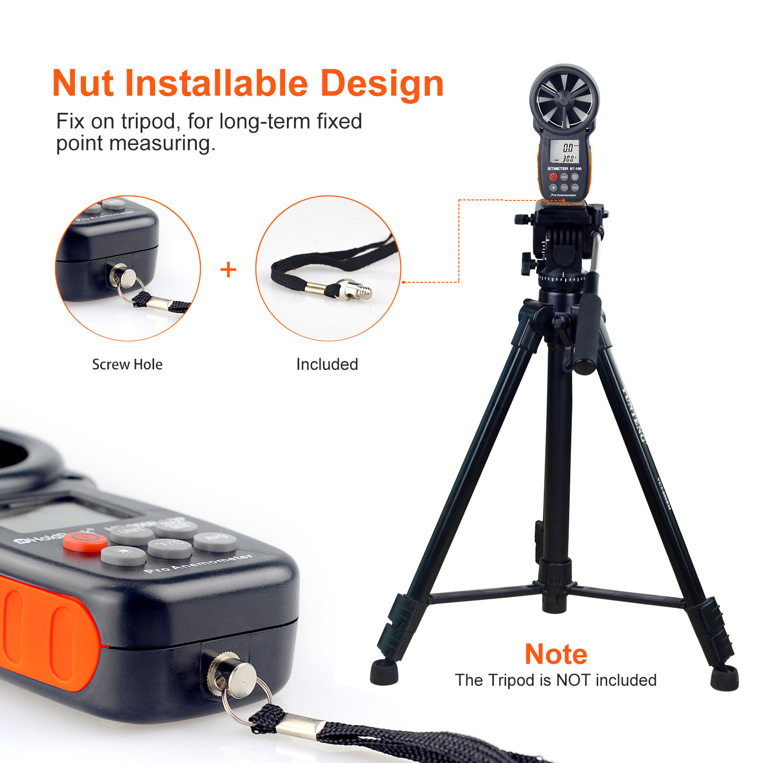 Cross-Border Manufacturer Direct Supply of Anemometer Digital Anemometer Handheld Anemometer Wind and Cold Wind Temperature Measuring Instrument Origin Supply