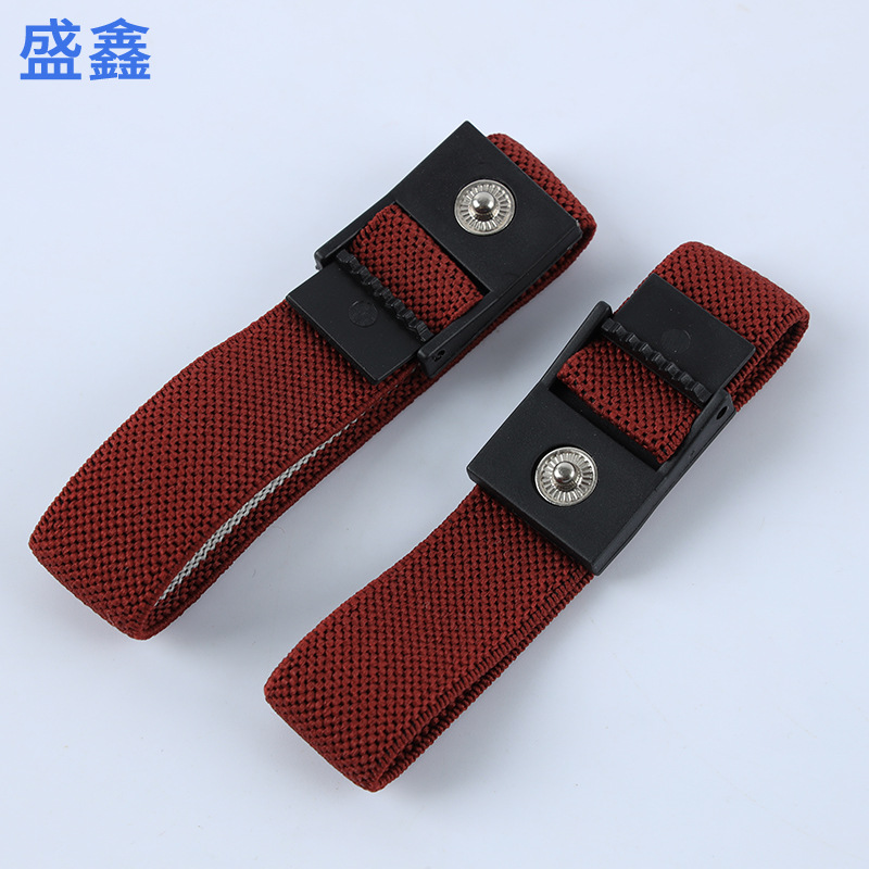 Factory Direct Sales Cordless Nail Buckle 3.5mm Buckle Anti-static Bracelet Rose Red Black Blue Wrist Strap