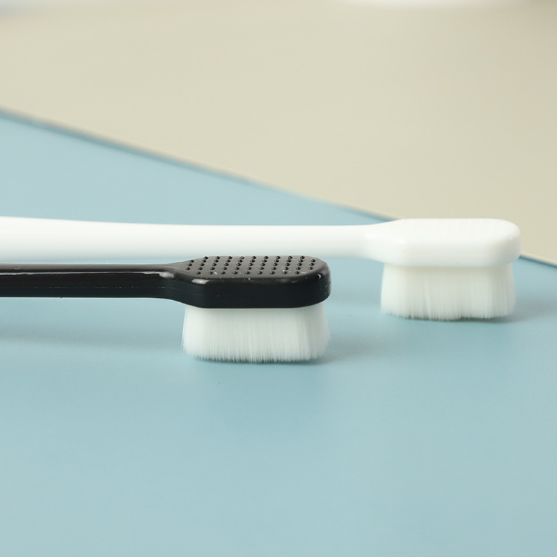 Black and White Pink Green Single Pack Creative Simple Ten Thousand Soft Hair Toothbrush Internet Red Day Ten Thousand Hair Toothbrush Soft Hair Toothbrush