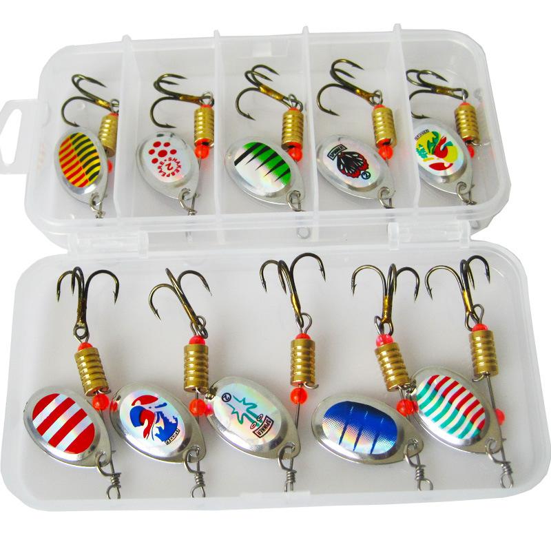 Factory wholesale Luya bait composite rotating sequin metal sequin hook simulation fake bait Luya bait set