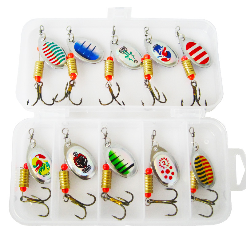 Оптовая продажа приманки Luya, композитная вращающаяся металлическая приманка с блестками, имитационная приманка, набор приманок Luya