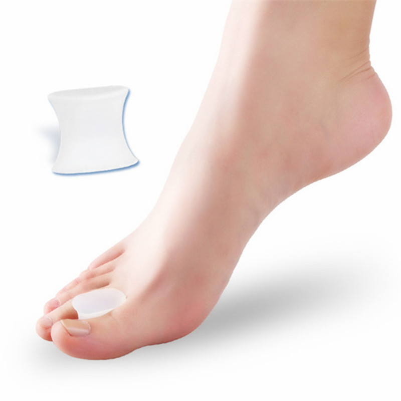 Toe White Protective Cover Elastic Separator Men's and Women's Foot Clip Valgus Five-Toe Silicone Corrector Toe Separator