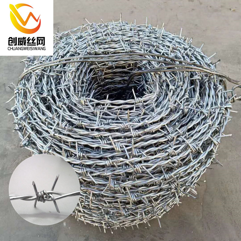 Двухпрядная стальная колючая веревка, горячепогруженная колючая веревка с колючей проволокой, колючая веревка из нержавеющей стали, антивандальная колючая веревка для садов и тюрем