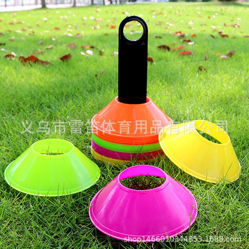 Football training sign plate Mini small round mouth sign plate kindergarten toy obstacle road sign corner sign wholesale