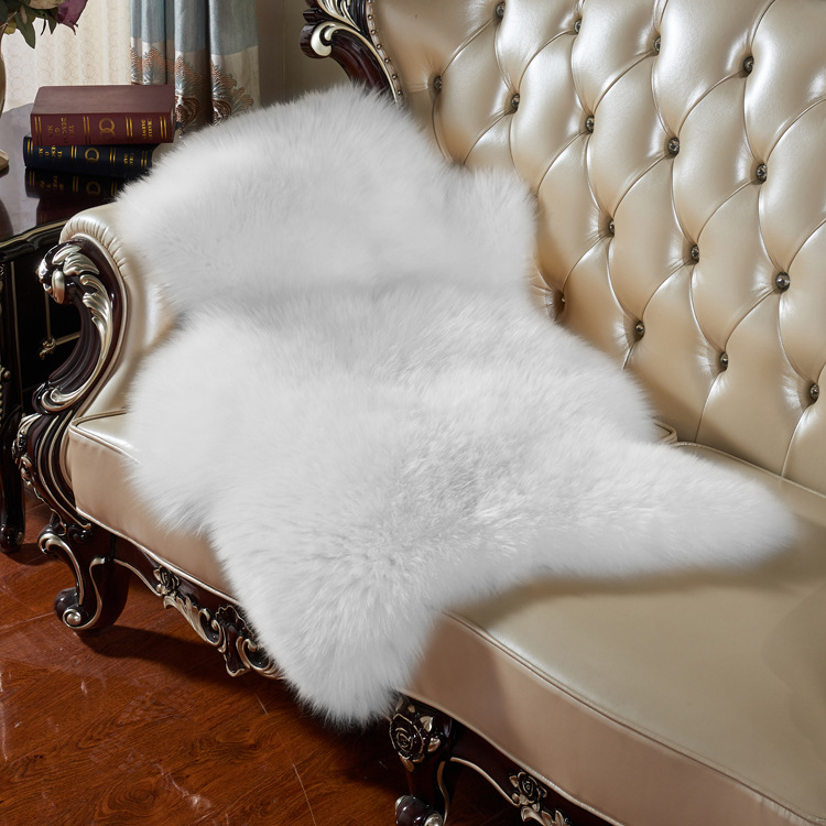 Australian Whole Sheepskin Integrated Pure Wool Sofa Cushion with Minor Flaws, Wool Carpet, Bedroom Bay Window Mat, Bedside Blanket