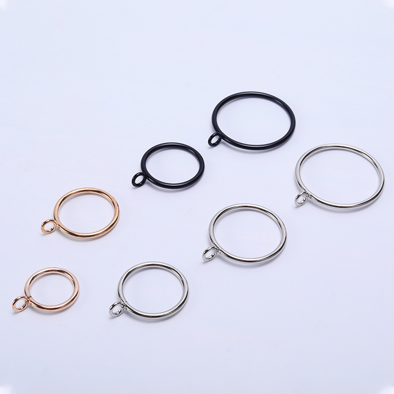 Manufacturers Stainless Steel Roman Ring Curtain Hook Ring Perforated Ring Shower Curtain Metal Hanging Ring Silencer Curtain Clip Accessories