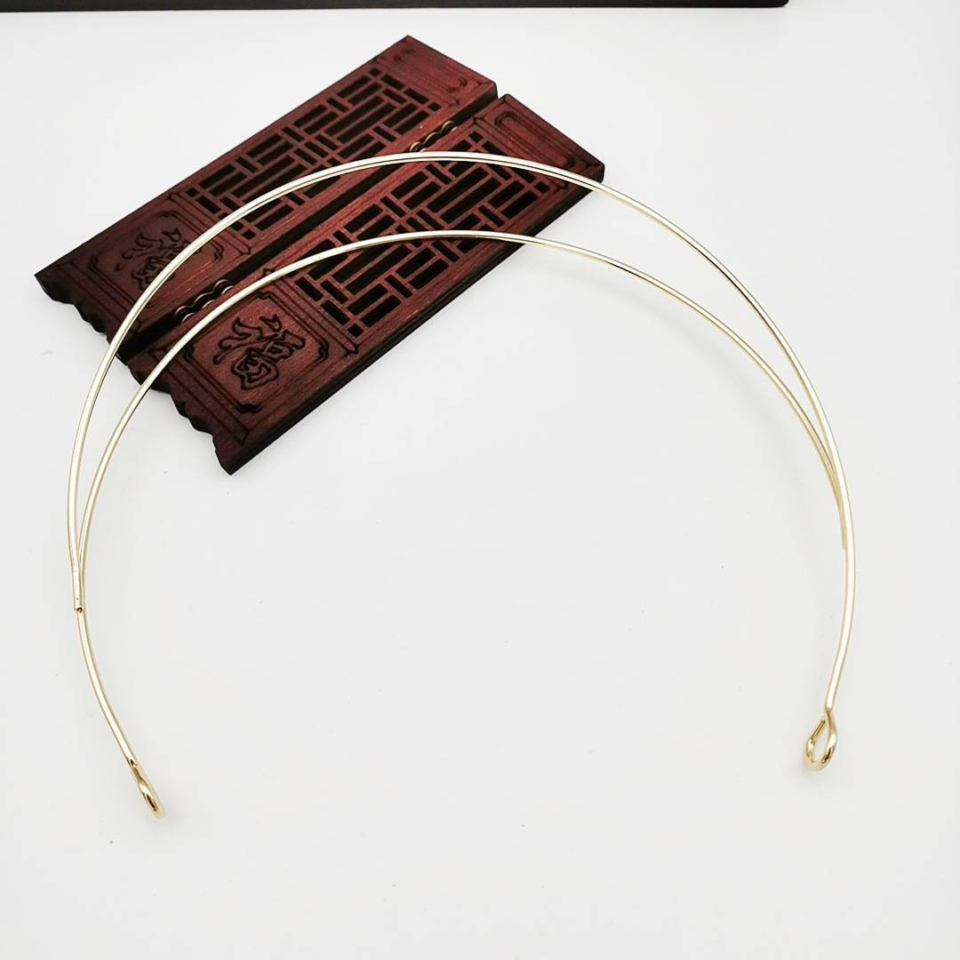 DIY Handmade Crown Wedding Hair Crown Bottom Seat Double Line Flower Wrapped on Both Sides Travel Photography Ancient Style Han Dynasty Headwear Source Factory