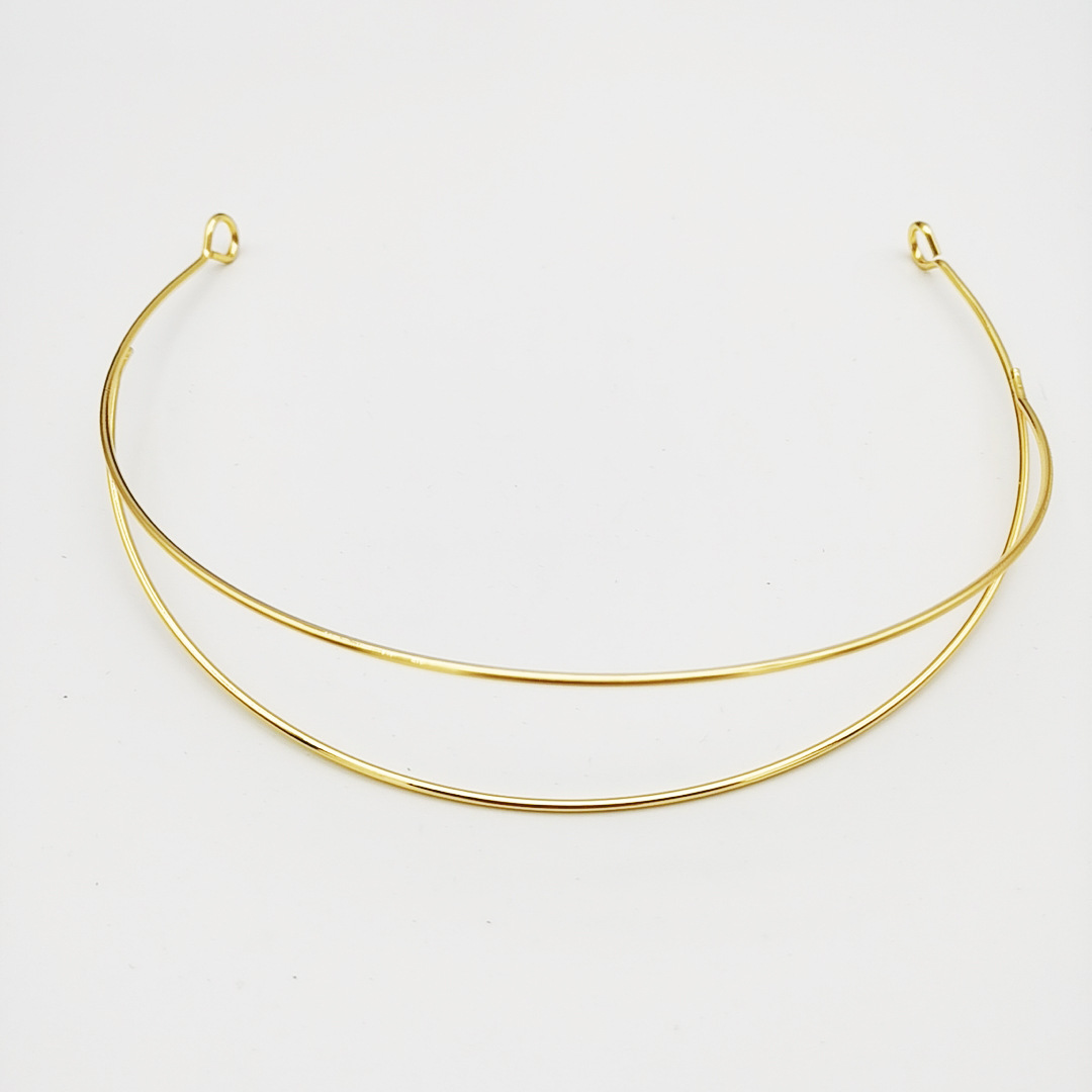 DIY Handmade Crown Wedding Hair Crown Bottom Seat Double Line Flower Wrapped on Both Sides Travel Photography Ancient Style Han Dynasty Headwear Source Factory