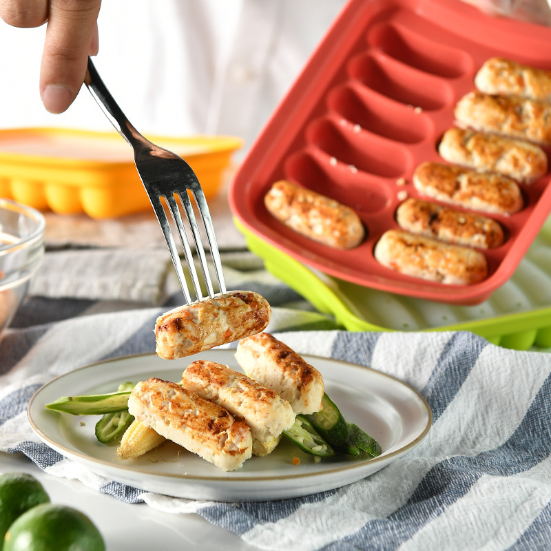 Kitchen baking silicone sausage mold household homemade hot dog mold high temperature resistant complementary Ham mold