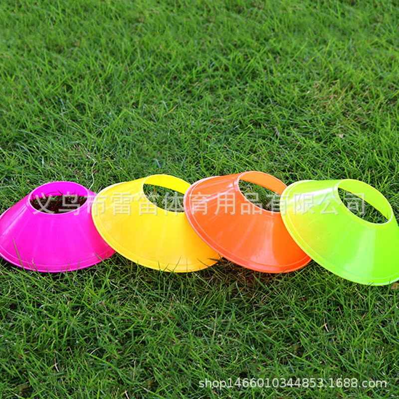 Football training sign plate Mini small round mouth sign plate kindergarten toy obstacle road sign corner sign wholesale