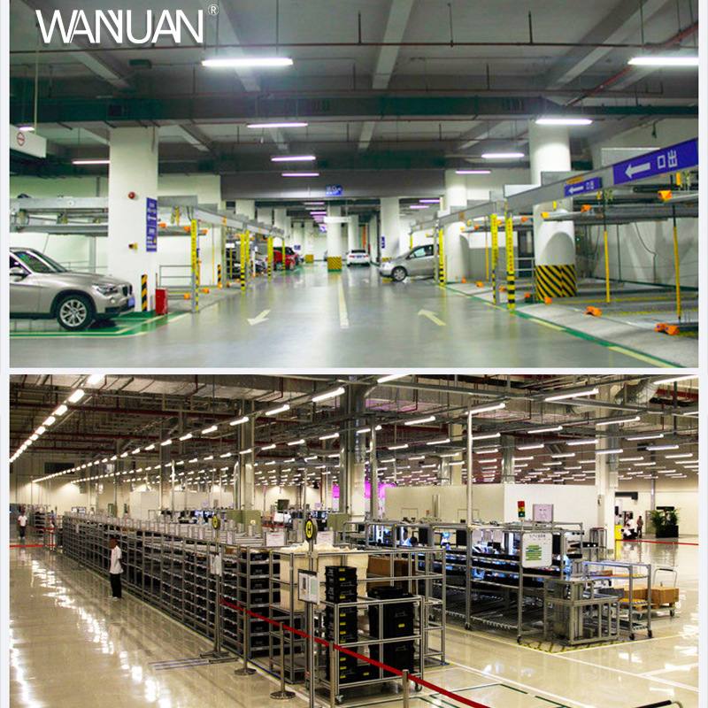 Led three-proof lamp purification lamp supermarket shopping mall strip aluminum fluorescent tube highlight integrated dust bracket lamp