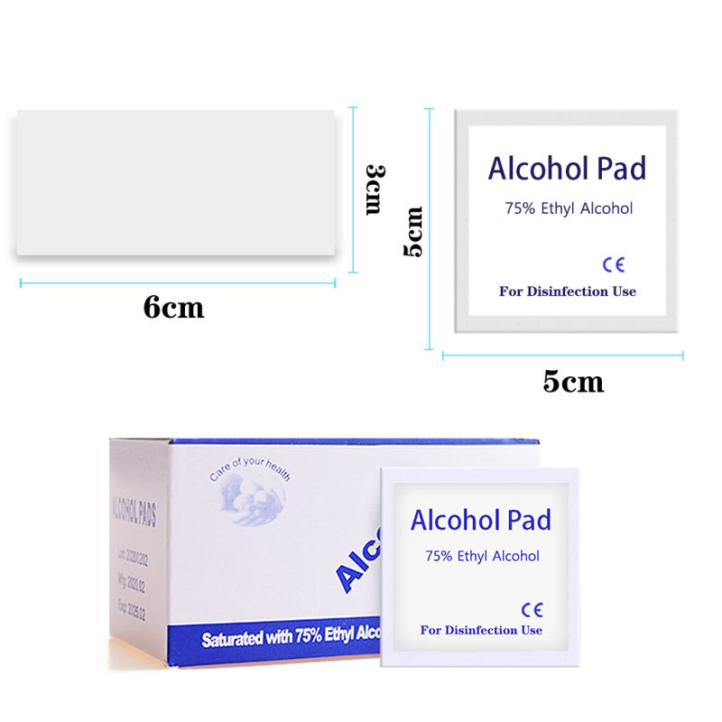 75% alcohol cotton disposable independent packaging wipe alcohol nail jewelry cleaning and disinfection wipes wholesale