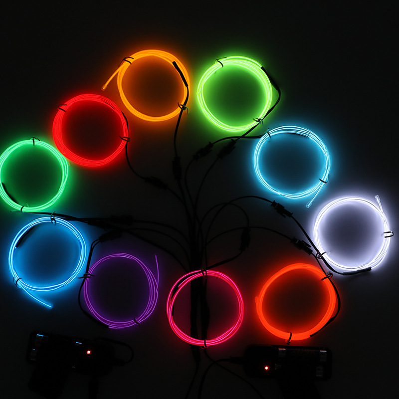 Factory direct 2.3mm 1 meter to 5 EL luminous line battery box suit luminous line factory supply