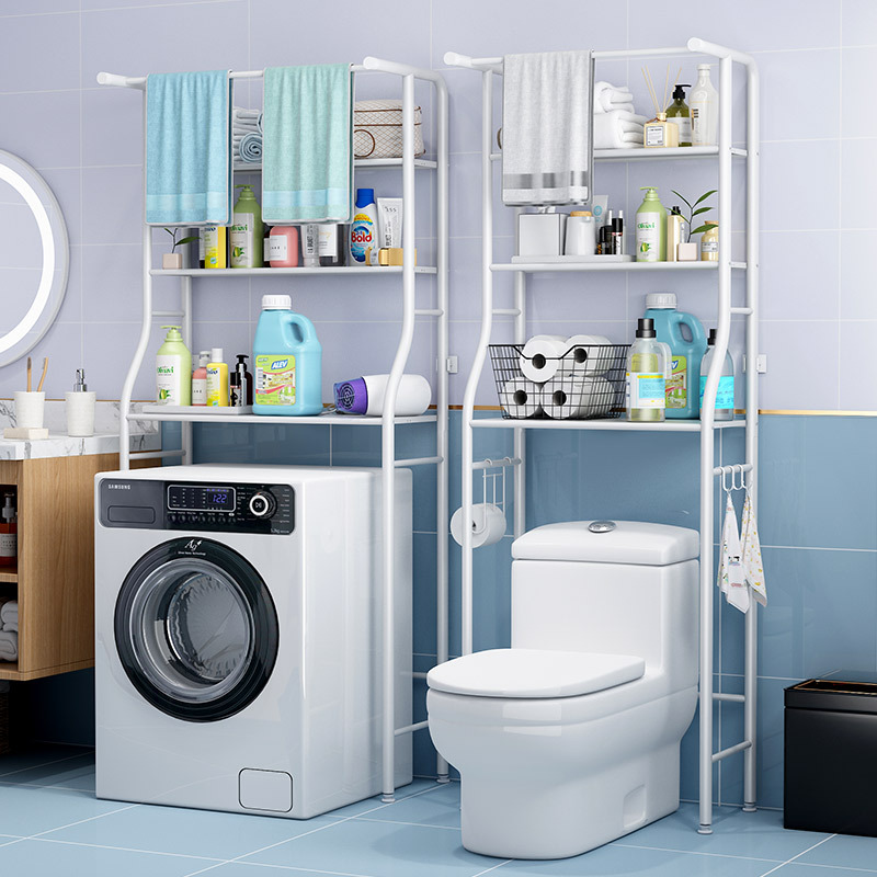 Home Bathroom Toilet Storage Rack Floor-Standing Punch-Free Toilet Washing Machine Storage Rack Toilet Storage Artifact