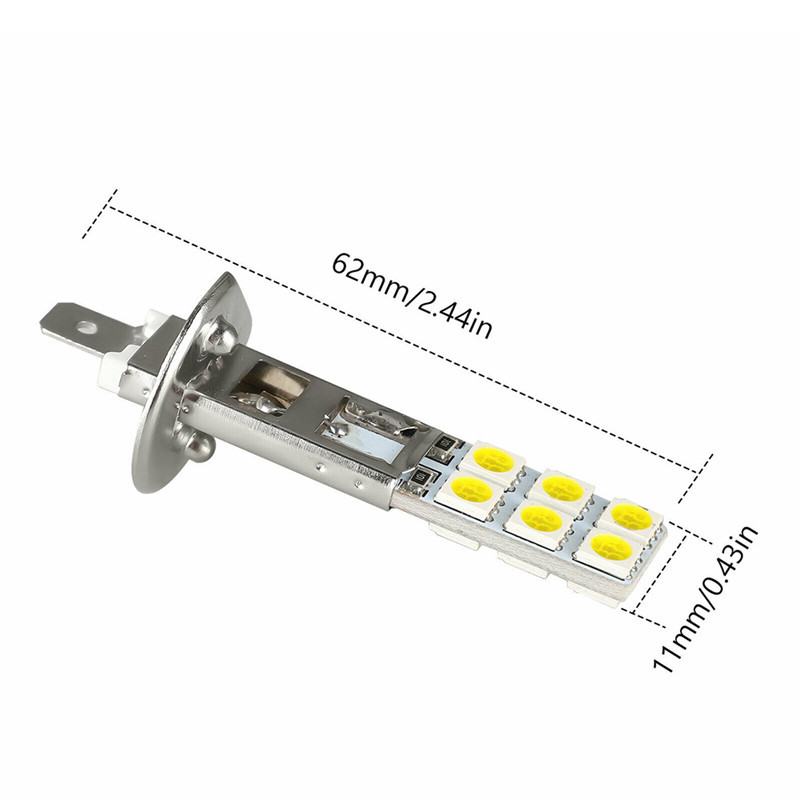 Foreign trade hot sale car LED H1 fog lamp LED H1-12SMD-5050 chip bright anti fog LED fog lamp