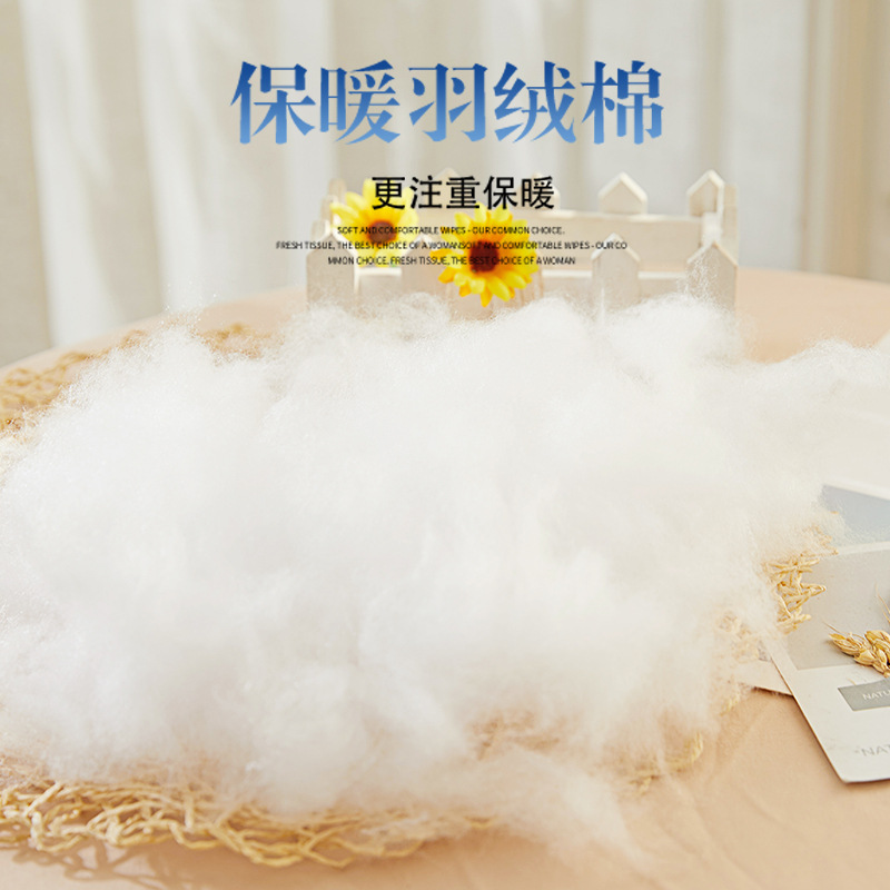 Cotton Filler High Elastic Fiber Silk Down Space Fluffy PP Cotton Pillow Core Doll Pearl Cotton Filler