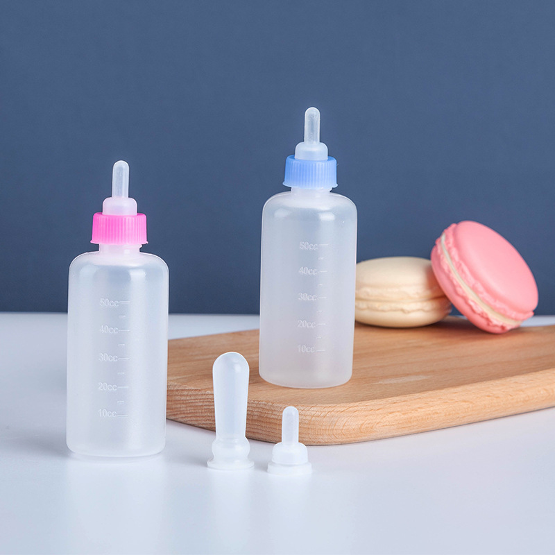 Pet bottle set with four pacifiers dog small dog bottle to send cleaning set 5 pieces factory outlet