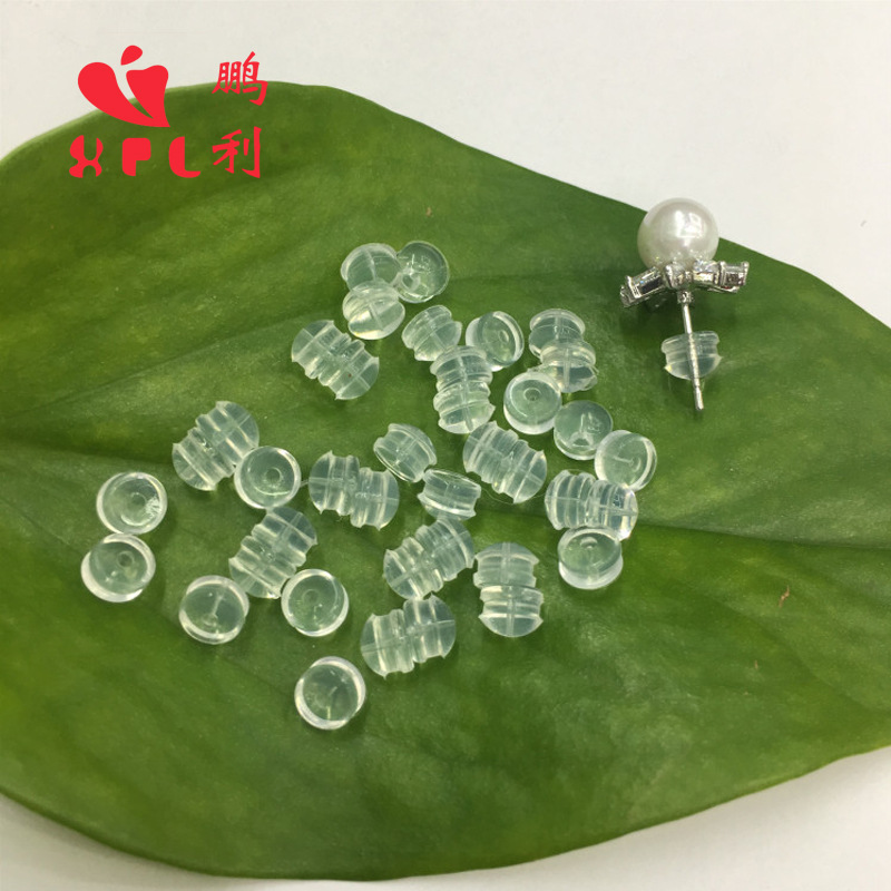 Ear jewelry accessories special simple transparent silicone ear plug DIY ear studs hamburger Ear Force factory direct sales