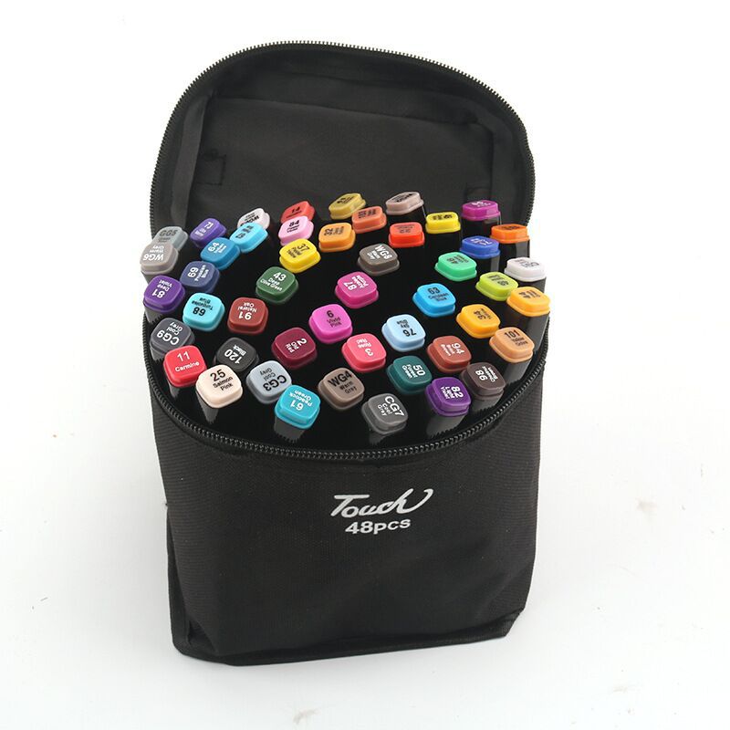 Spot manufacturers produce multi-color double-headed spinning cloth bag marker pen children's painting art class painting