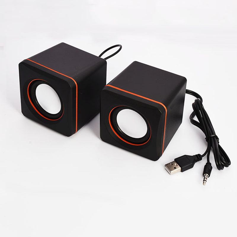 Cross-Border D-02A Mini Computer Speaker USB Subwoofer Audio Multimedia Portable Stereo Speaker