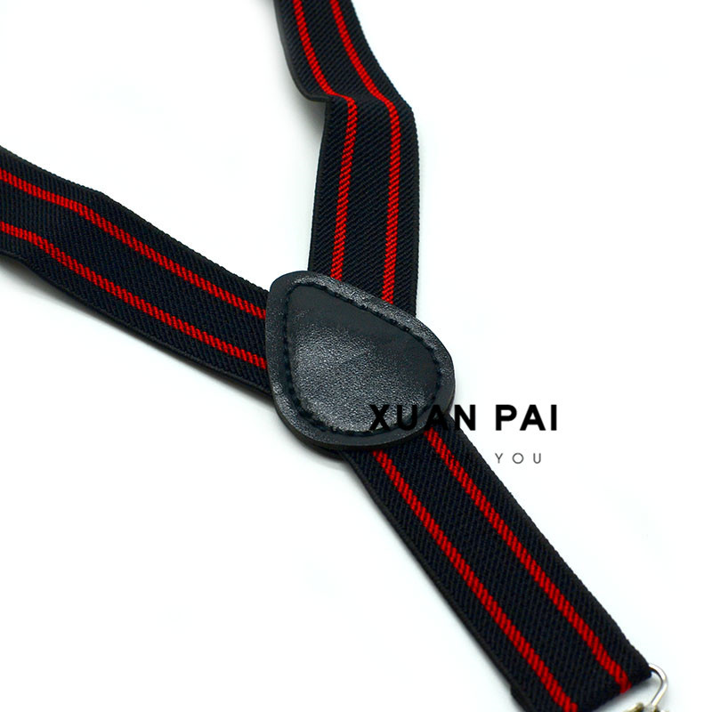 Children's 2.5cm Strap Clip Vintage Striped Series Boys and Girls Universal Suspender Belt Baby Autumn and Winter Pants Clip