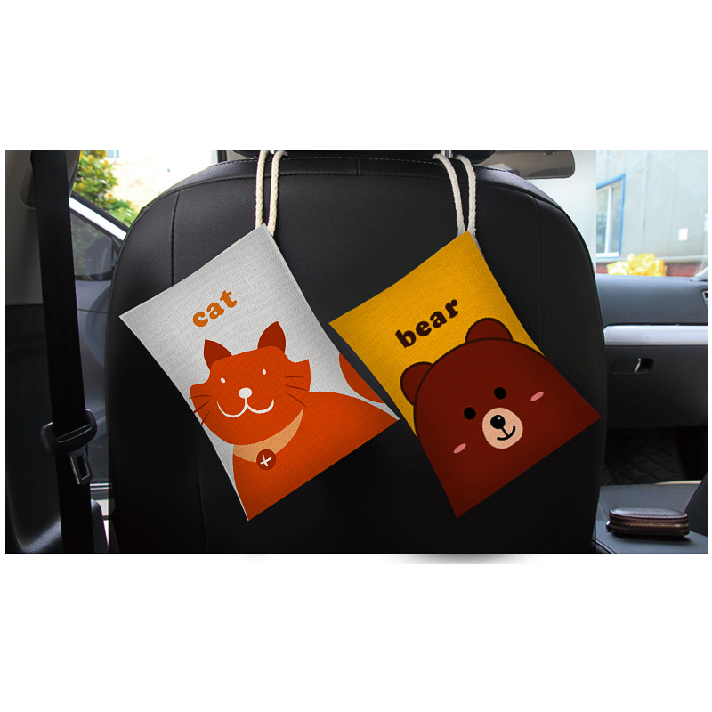 500g car odor absorption formaldehyde cartoon mineral crystal carbon bag with rope linen hanging active bamboo charcoal bag