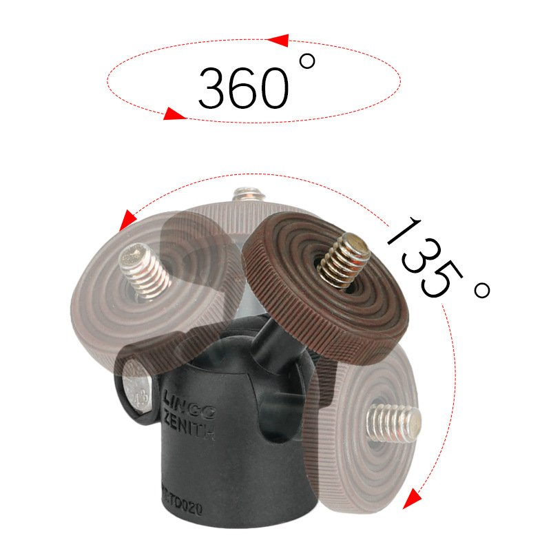 Q29 nylon spherical gimbal camera mobile phone Universal rotation stable portable bracket hot shoe gimbal accessories 1/4