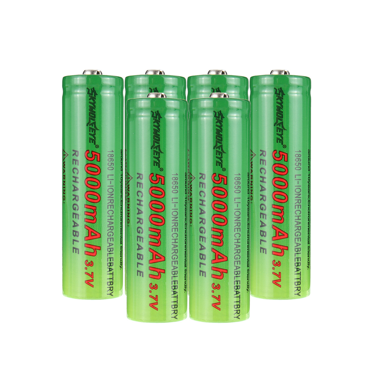 skywolfeye 18650 flashlight 3.7-4.2V rechargeable lithium battery 1200 mA 18650 lithium battery