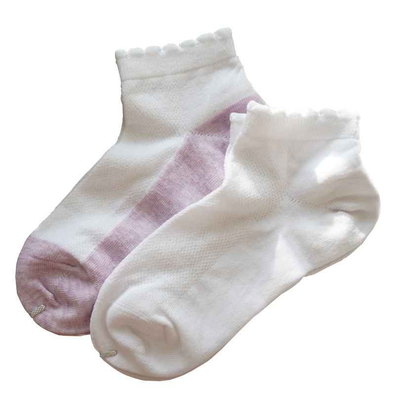 Wholesale children's socks white thin spring and autumn summer mesh breathable girls socks cotton student Socks Socks New Style