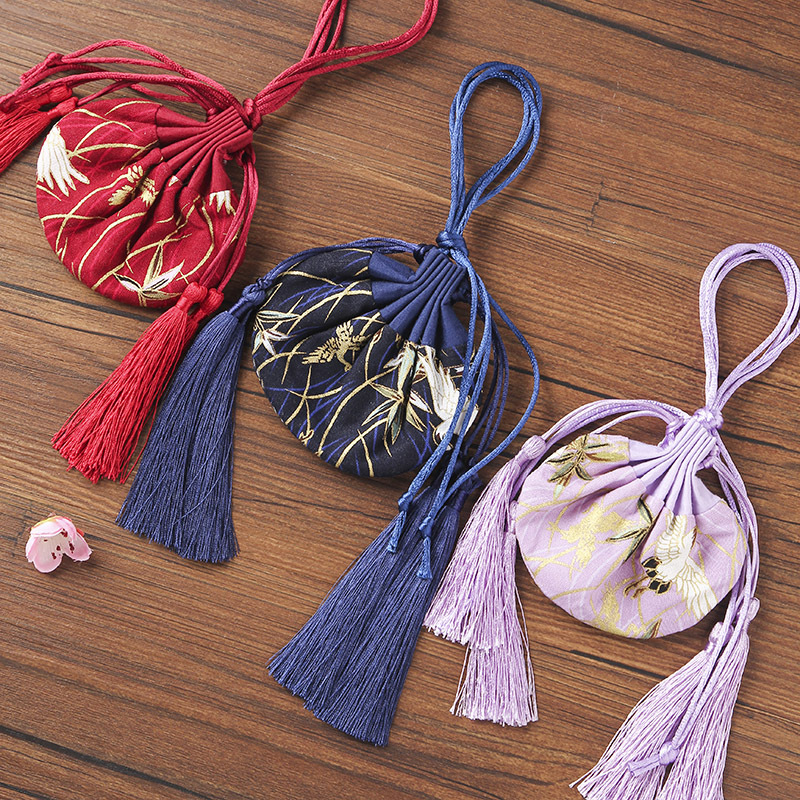Dragon Boat Festival Crane Sachet Antique Sachet Tassel Sachet Empty Bag Mosquito Repellent Car Pendant Gift