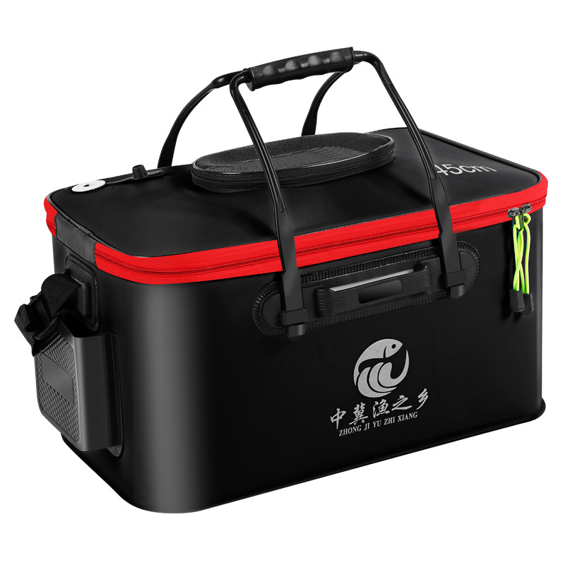 Factory wholesale fish bucket fishing bucket eva thickened multifunctional live fish box folding bucket ultra light fish box fish protection bucket