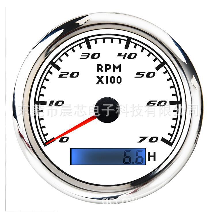 Cross-border dedicated adjustable 1-360 speed ratio 85mm pointer anti-fog waterproof grade IP67 tachometer 24v Universal