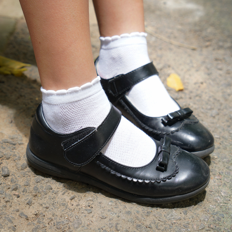 Wholesale children's socks white thin spring and autumn summer mesh breathable girls socks cotton student Socks Socks New Style