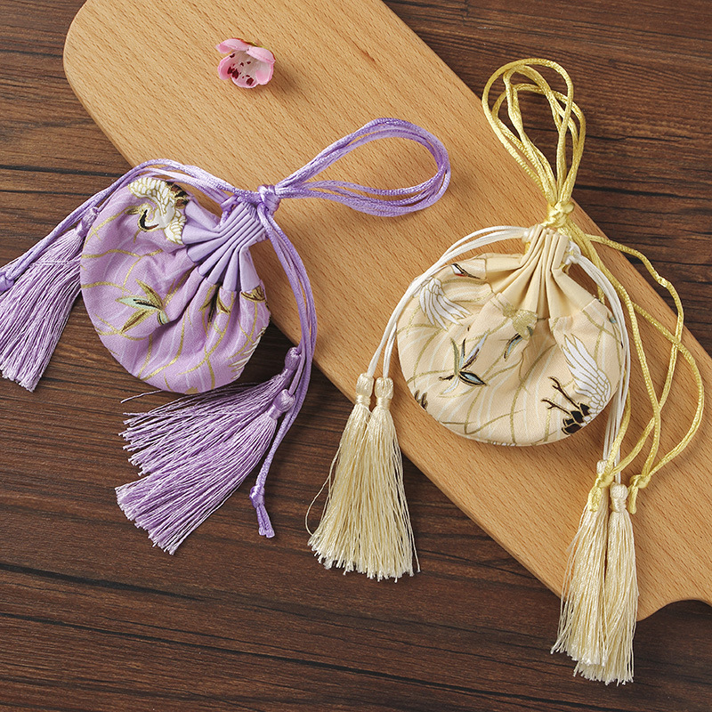 Dragon Boat Festival Crane Sachet Antique Sachet Tassel Sachet Empty Bag Mosquito Repellent Car Pendant Gift