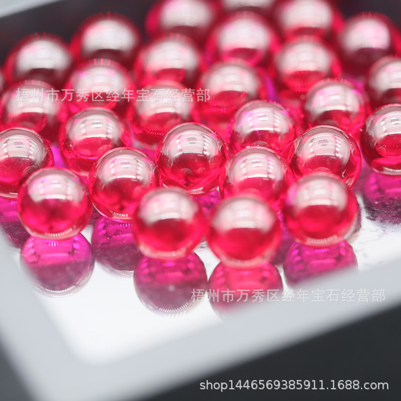 5 # Красные корундовые круглые бусины 2мм-12мм корунд искусственный драгоценный камень свободный камень оптовая продажа твердость 9.0 для рукоделия