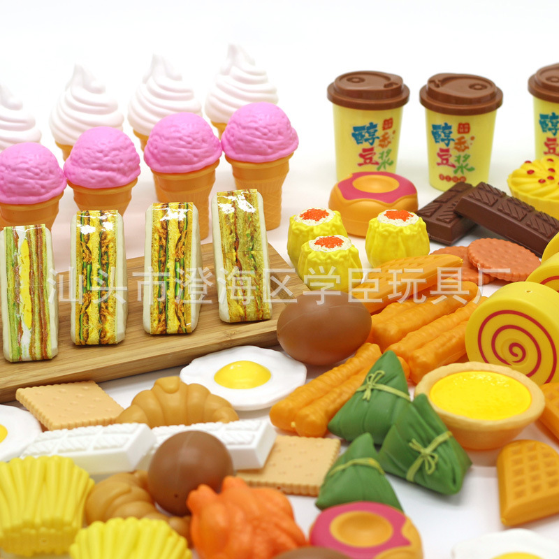 Children's simulation play house kitchen cooking toys parent-child interactive food breakfast steamed buns bulk steamed buns