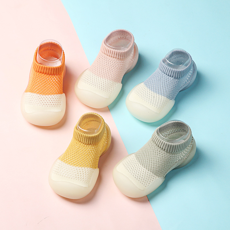 Summer Baby Floor Socks, Kidsren's Soft-Soled Non-Slip Floor Shoes, Men's and Women's Toddler Shoes, Breathable Thin Mesh Socks