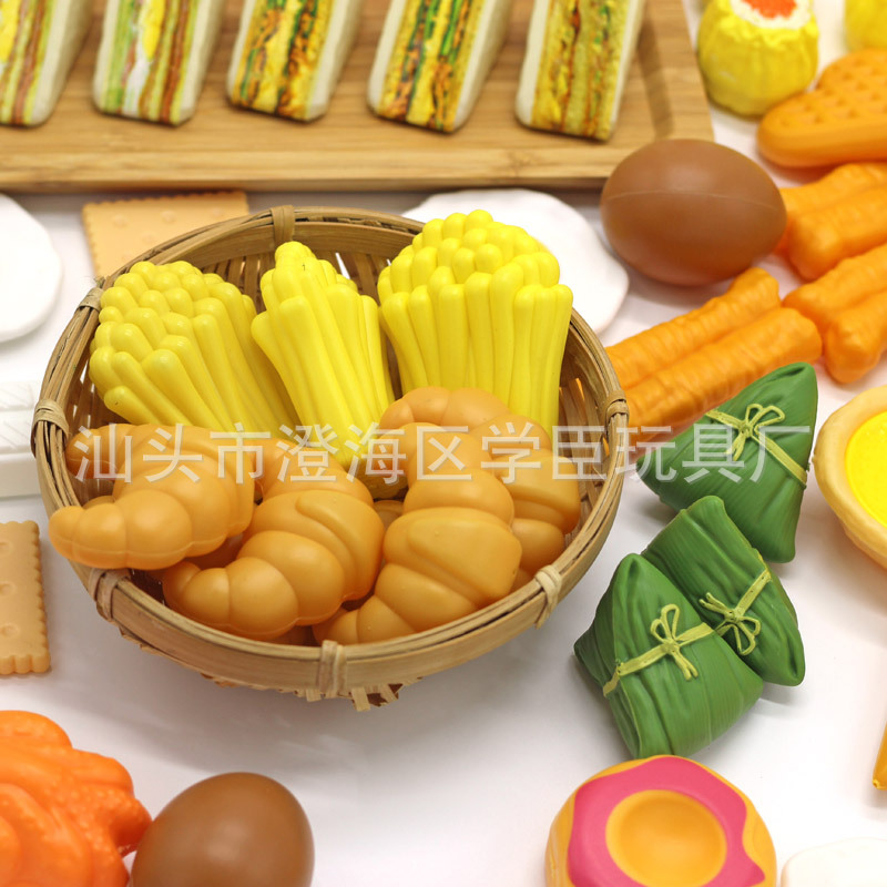 Children's simulation play house kitchen cooking toys parent-child interactive food breakfast steamed buns bulk steamed buns