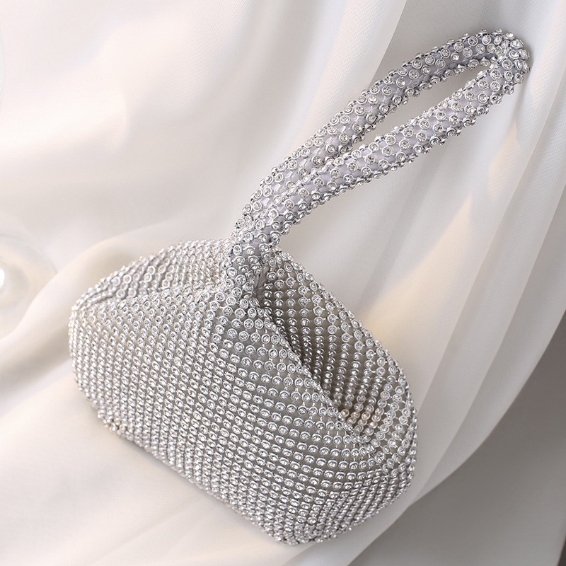 Factory direct cross-border dinner bag handmade rhinestone mine evening bag hand-held banquet bag women's handbag small