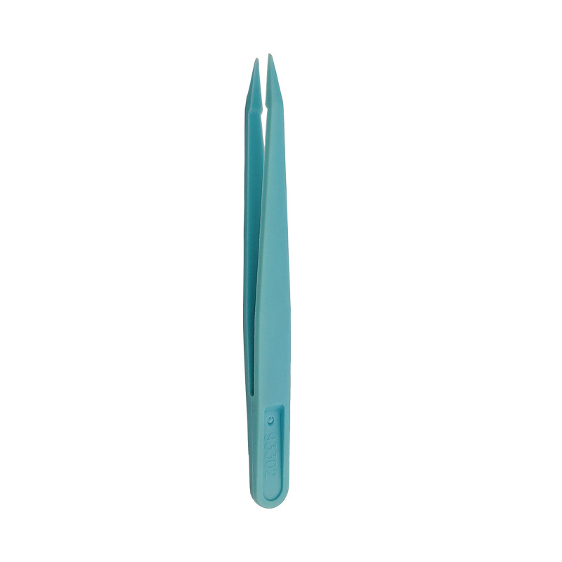 Color plastic tweezers nylon hard clip powder blue purple 12cm with packaging more meat tools diy handmade
