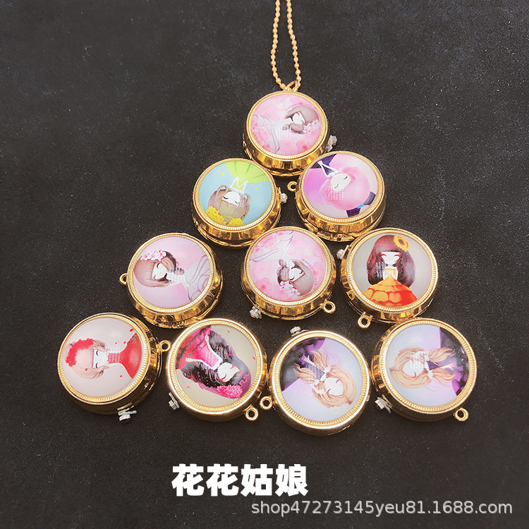 Cartoon Rotatable Children's Pocket Watch Vintage Flip Rotatable Hanging Watch Student Creative Gift Necklace Watch Female Cute