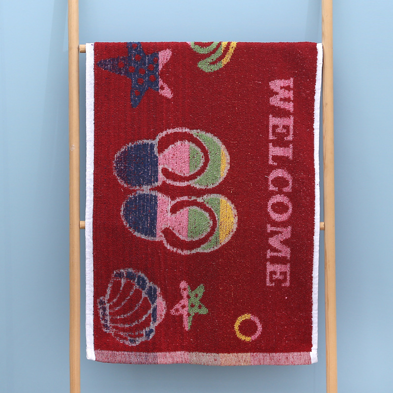 Оптовая продажа хлопкового полотенца отеля 43*68см, нескользящее, впитывающее, жаккардовое полотенце для ванной