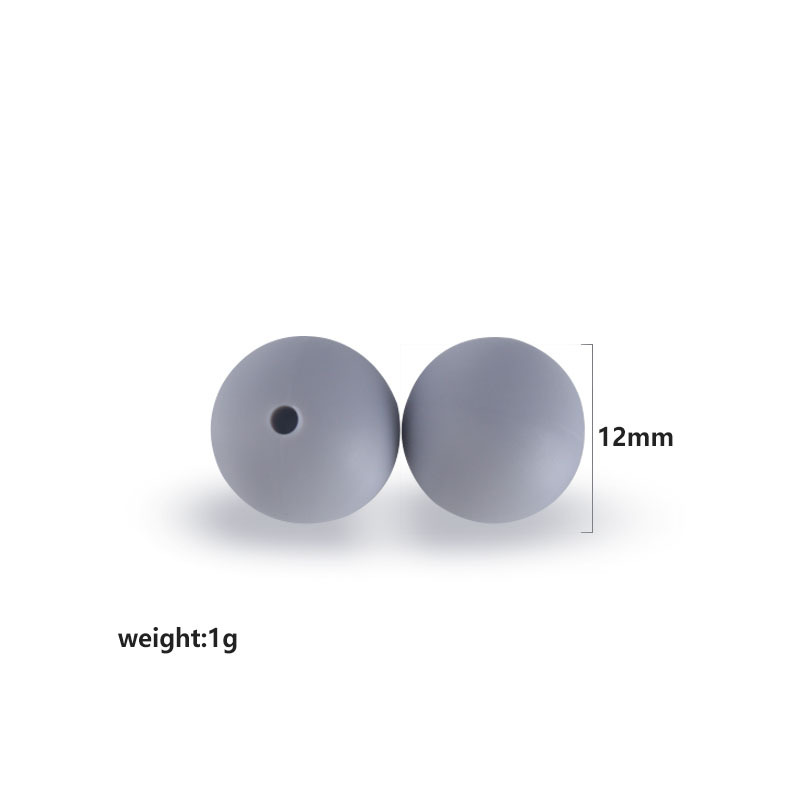 12mm silicone beads molar toy teether bracelet nipple chain necklace accessories infant DIY jewelry accessories