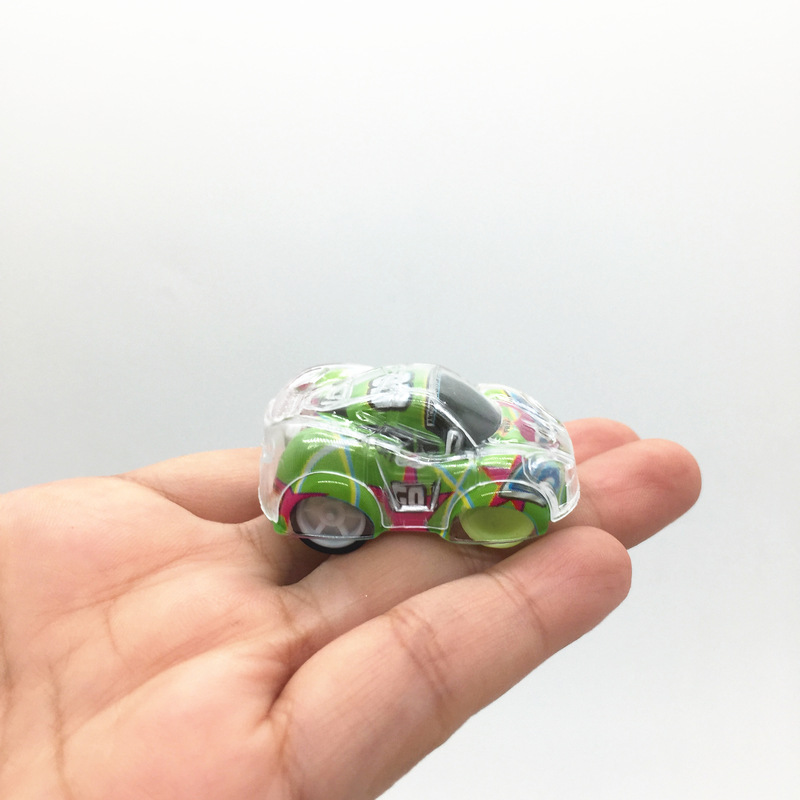 Chenghai Factory Double-Layer Transparent Graffiti Mini Pull-Back Racing Car Can Be Used as Food Snacks and Sugar Play Delivery