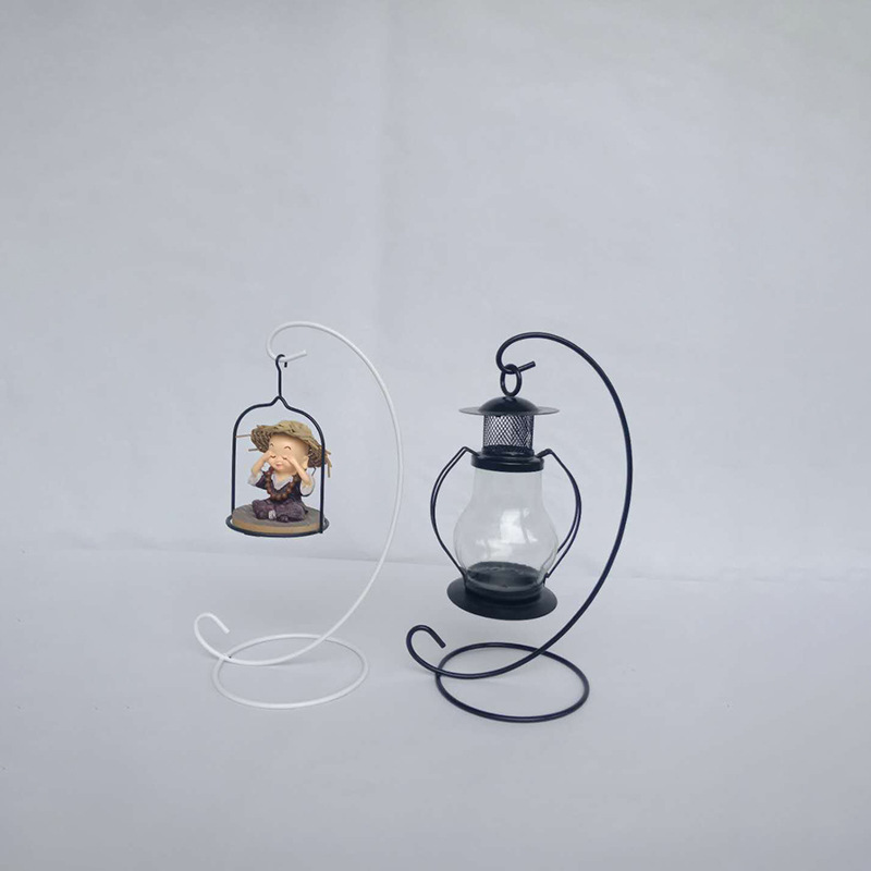 Micro Landscape Hanging Basket Bracket Iron Hook Bracket Micro Landscape Ecological Bottle Hanger Plant Hook Bottle Iron Rack