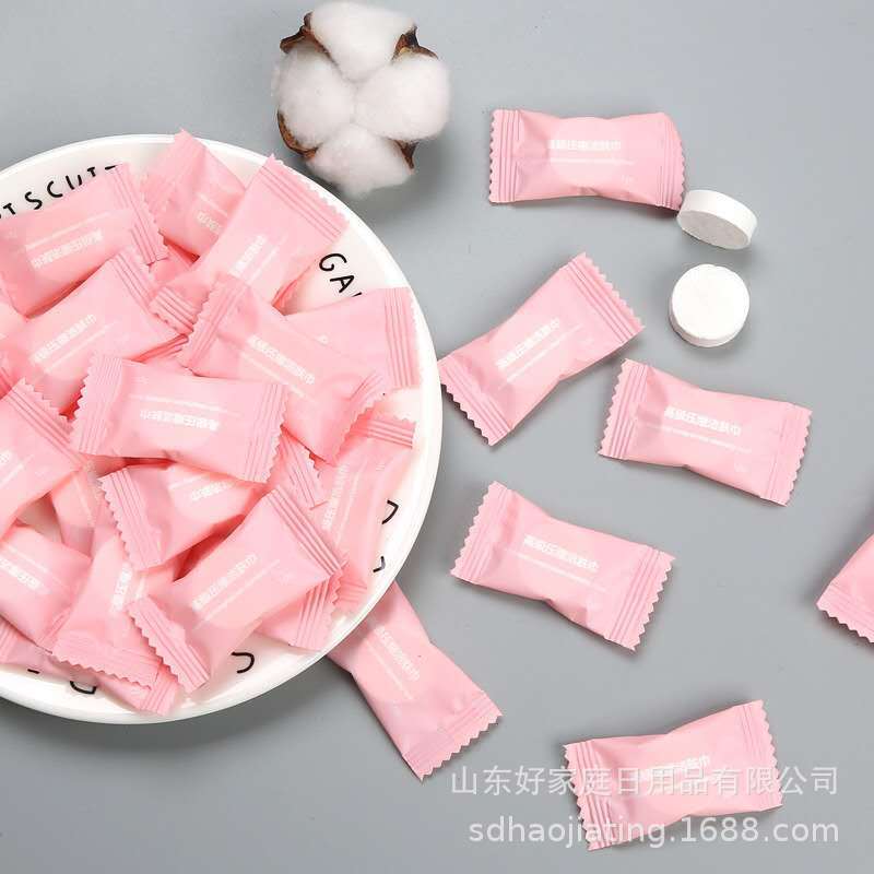 Manufacturer Compressed Towel Disposable Towel Vegetable Fiber Towel Travel Outdoor Supplies Wholesale