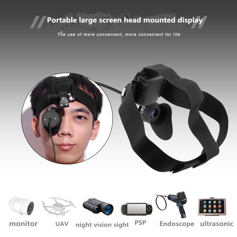 80-inch head-mounted portable display 0.39-inch OLED display with 12x eyepiece to support diopter adjustment