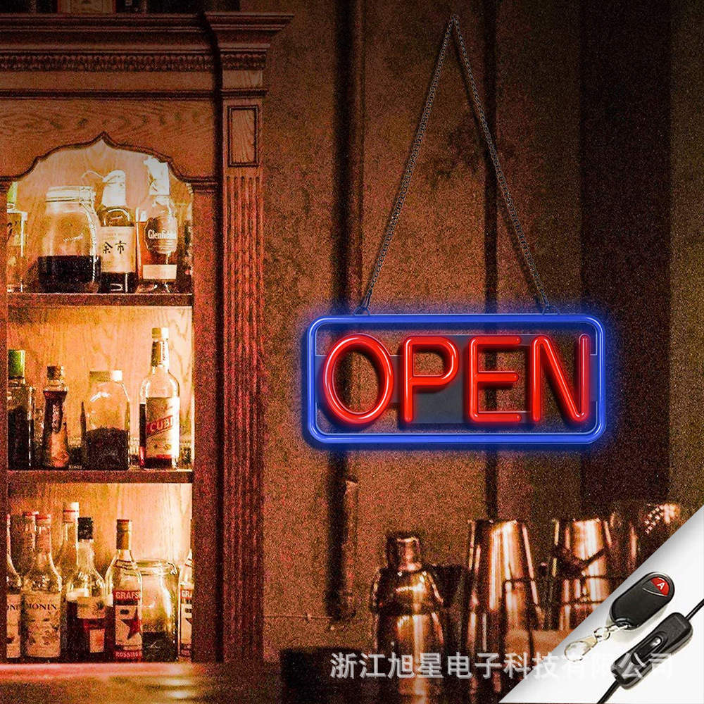 LED OPEN SIGN remote control hanging shop signs neon lights luminous logo LED advertising lights