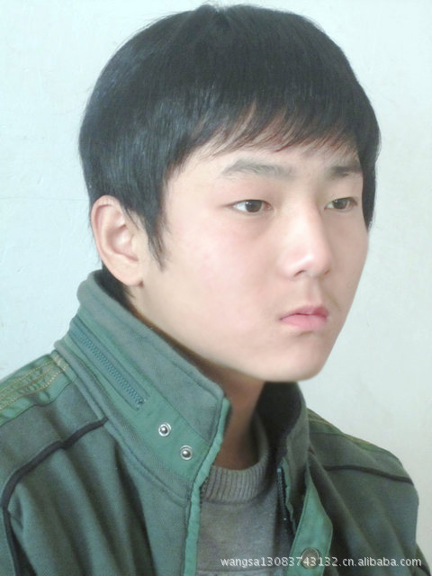 Real hair wig cover men's wig cover middle-aged wig whole Top Wig Men's wig wholesale