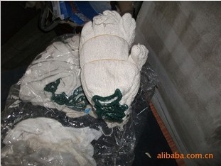 Cotton White Line Gloves White Thickeneded Knitted Labor Factory Gloves Wear-Resistant Labor Protection Nylon Gloves